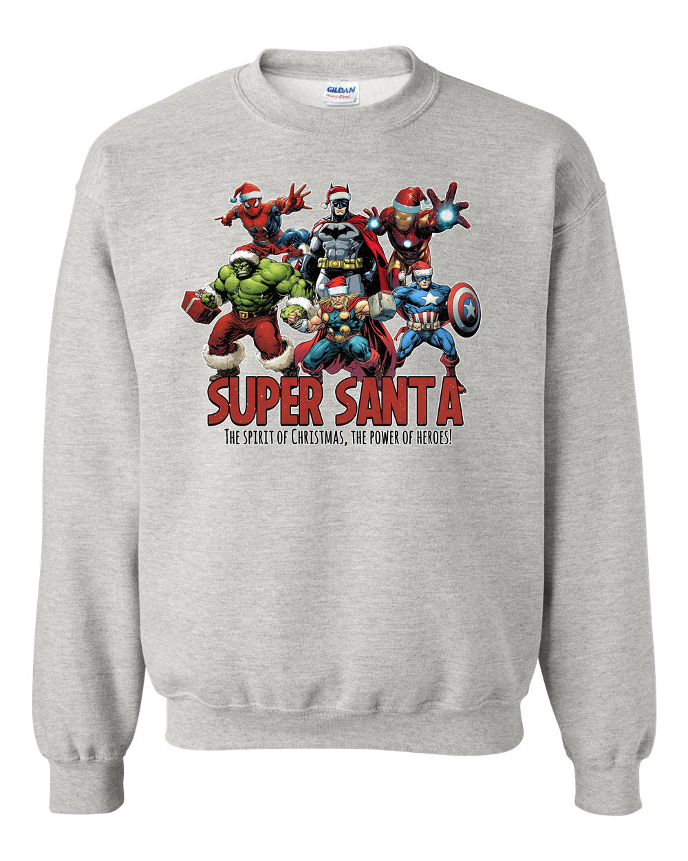 Christmas SuperHero Santa Crewneck Sweatshirt