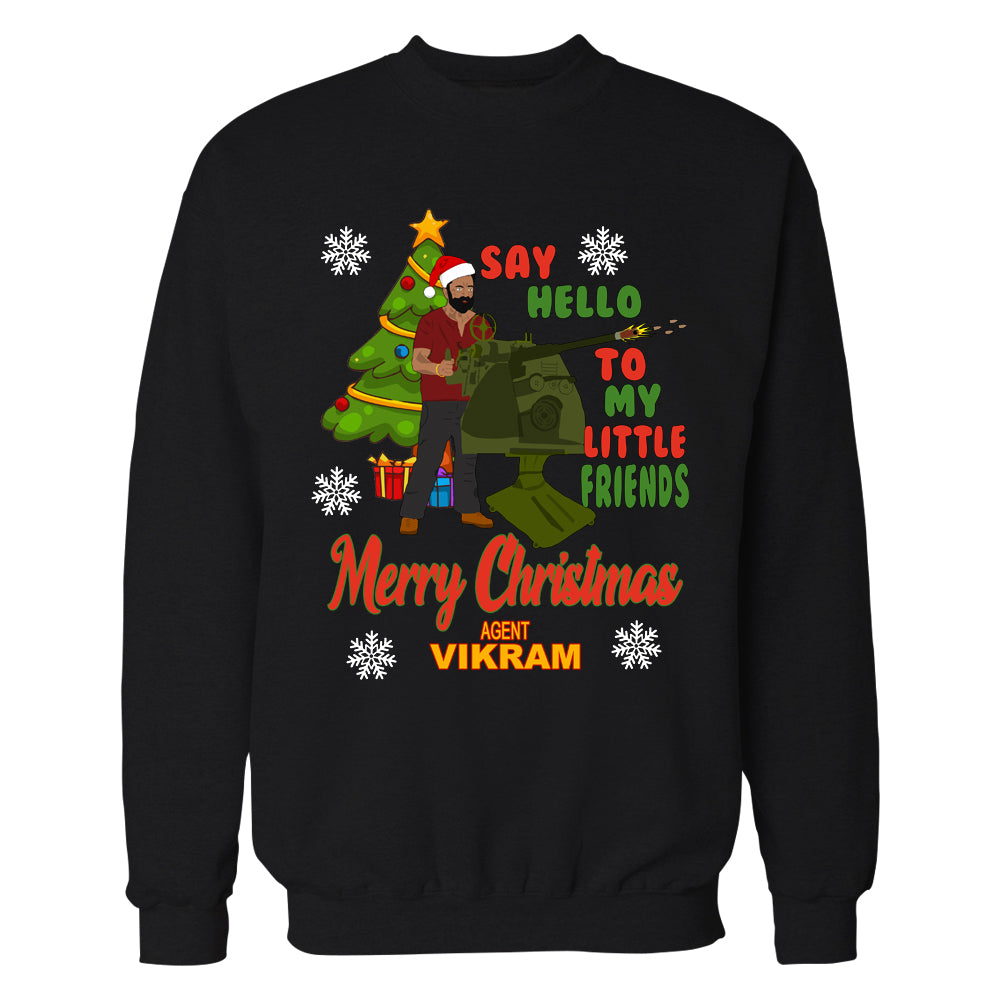 Agent Vikram Christmas Crewneck Sweatshirt (Kamal Haasan)