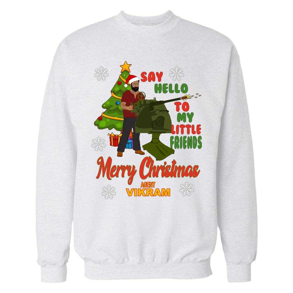 Agent Vikram Christmas Crewneck Sweatshirt (Kamal Haasan)