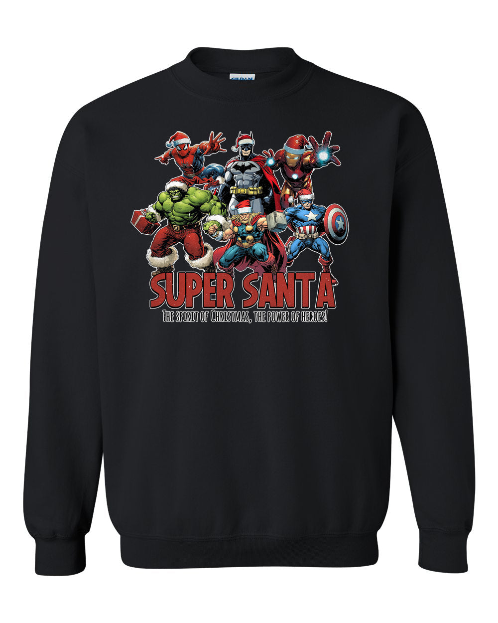 Christmas SuperHero Santa Crewneck Sweatshirt