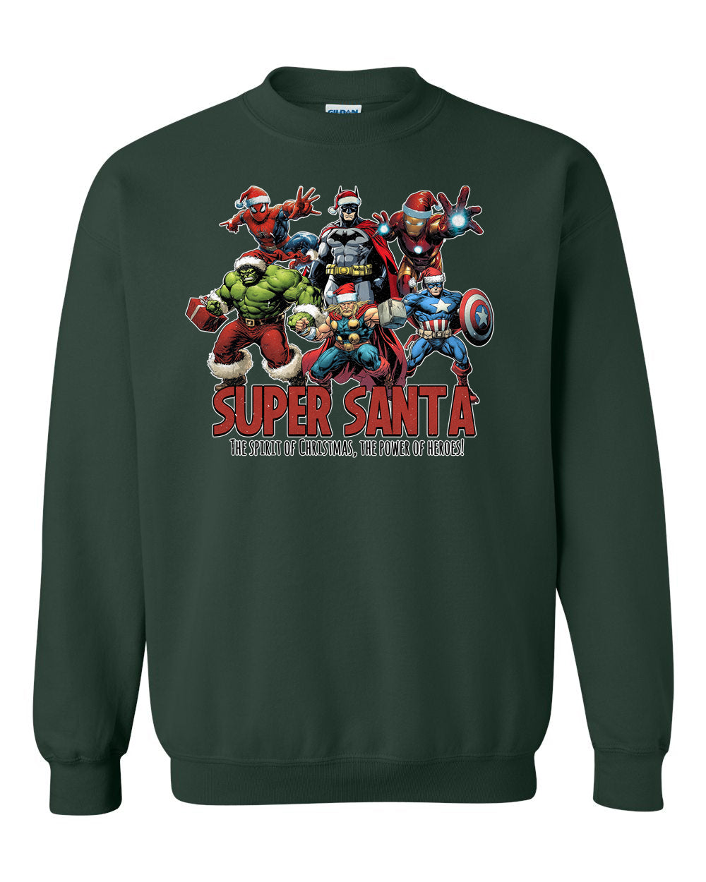 Christmas SuperHero Santa Crewneck Sweatshirt