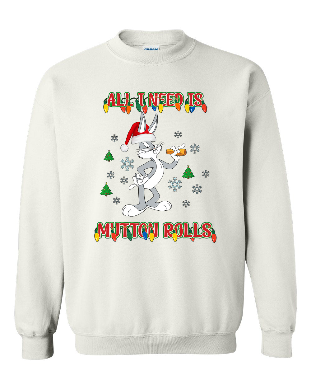 Mutton Rolls Christmas Crewneck Sweatshirt