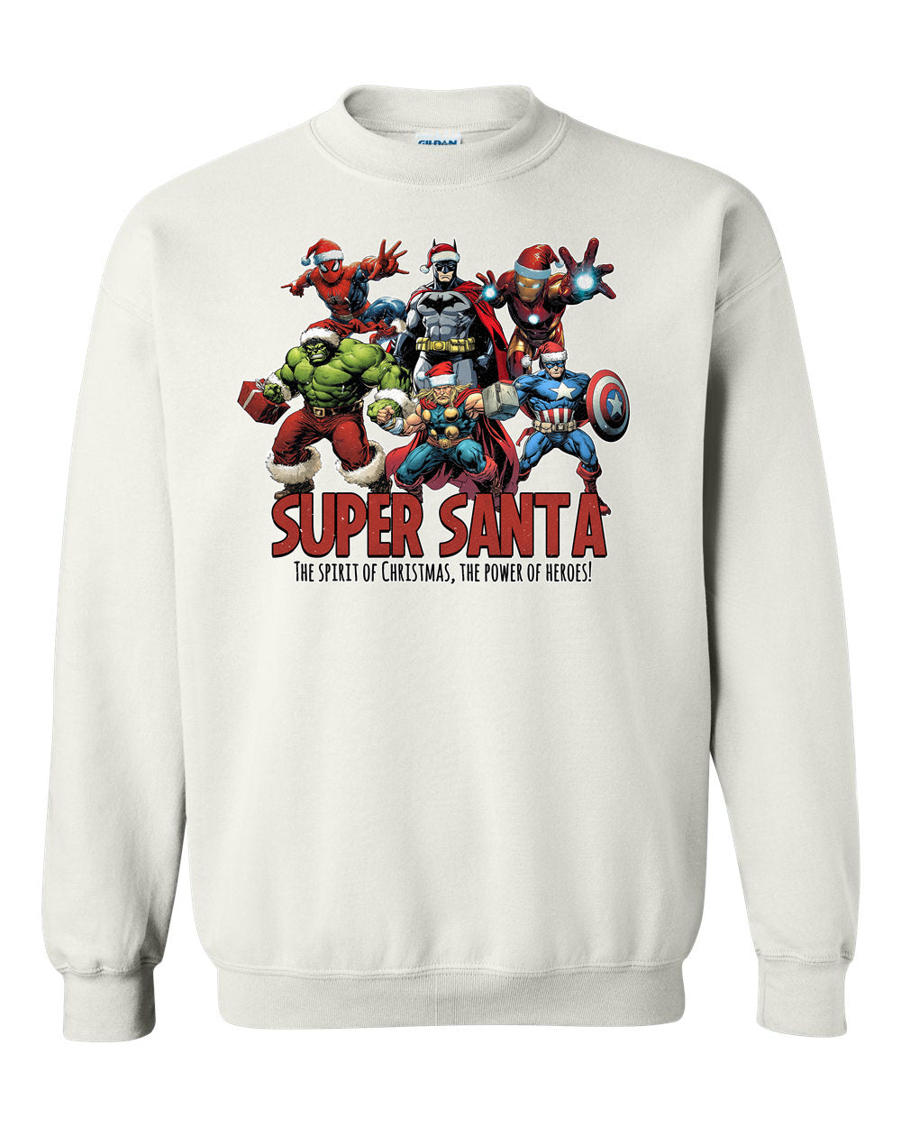 Christmas SuperHero Santa Crewneck Sweatshirt