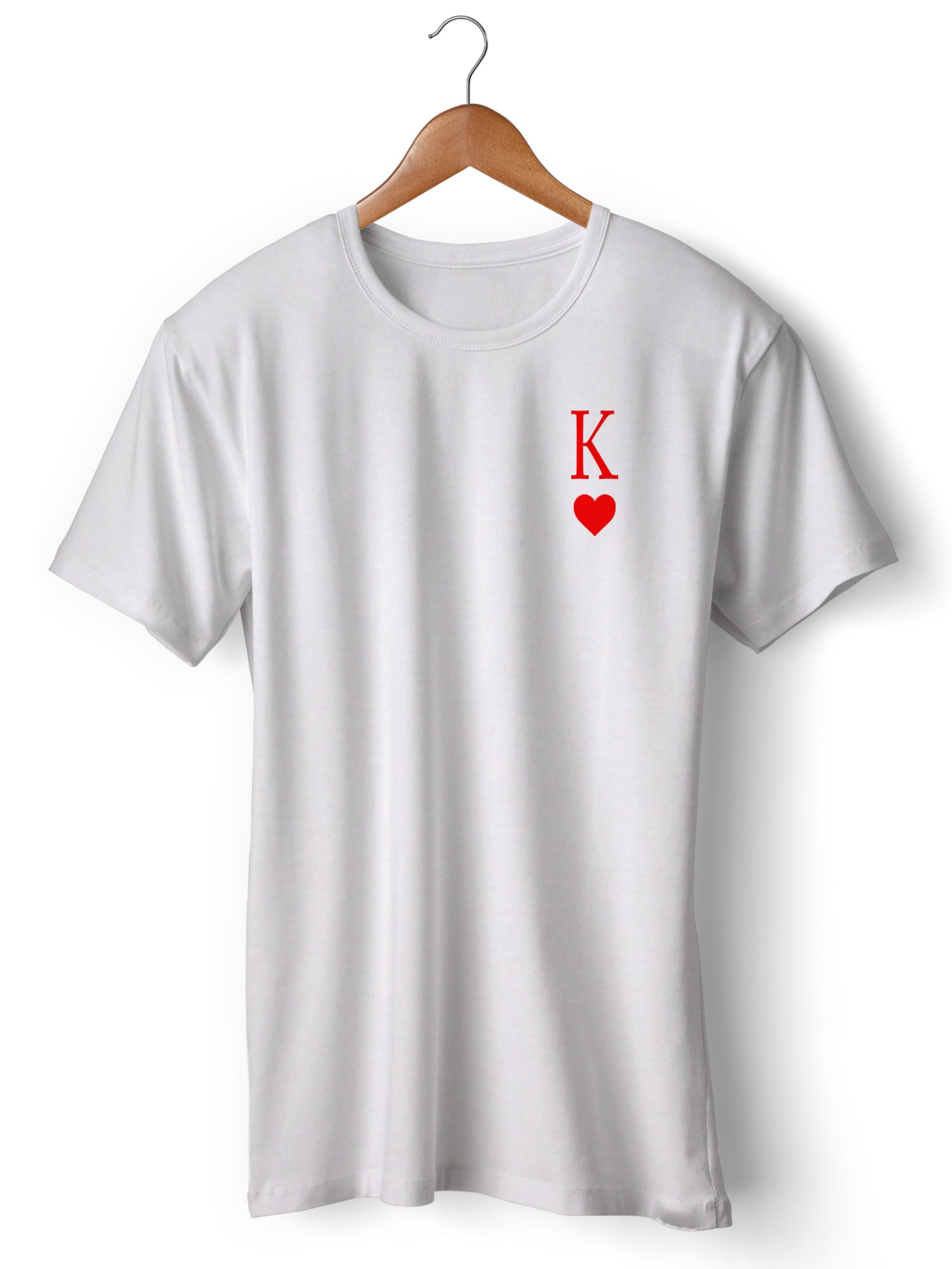 king and Queen of Hearts Symbol Matching Couples T-shirts and Mask