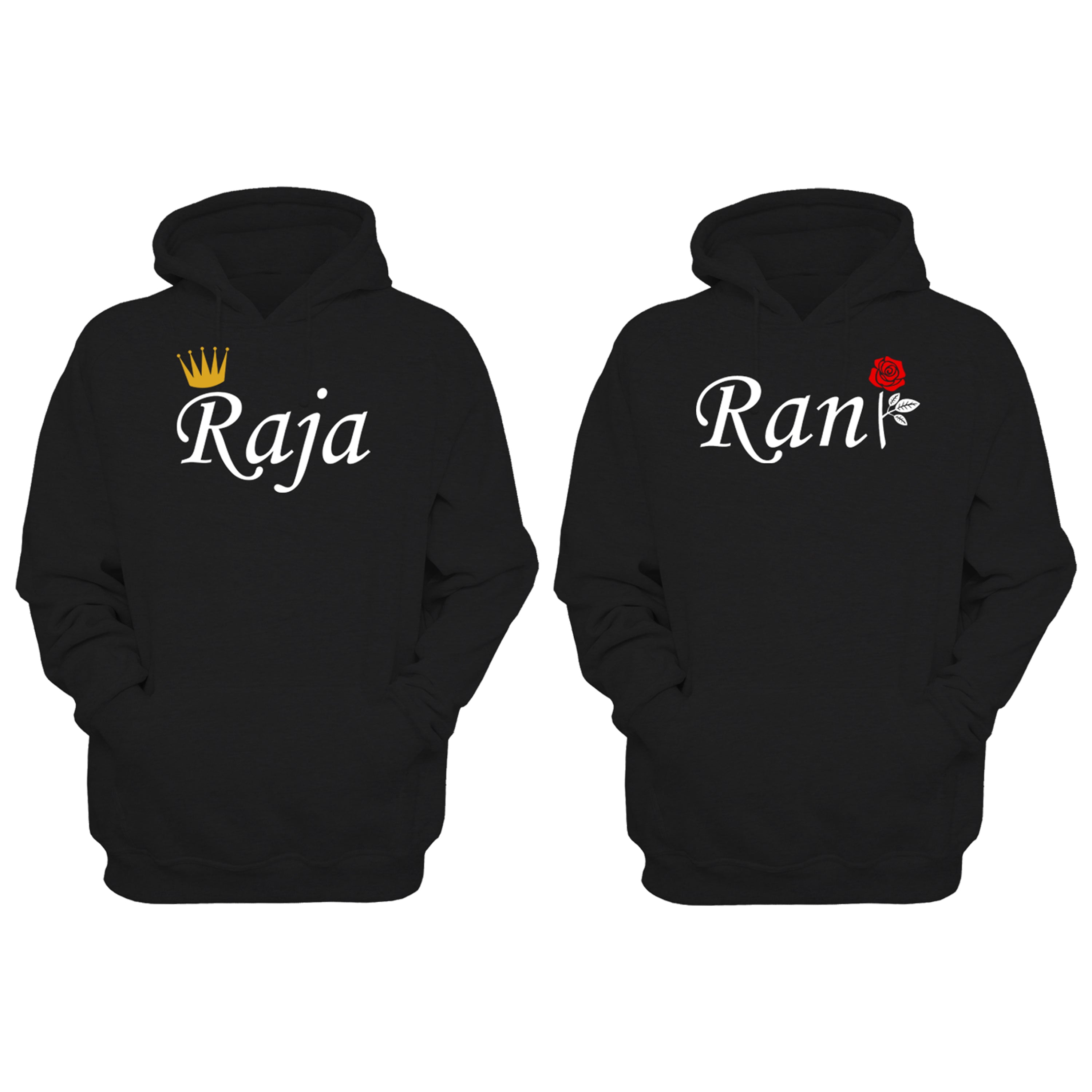 Raja and Rani Matching Couples Hoodie (king and Queen)