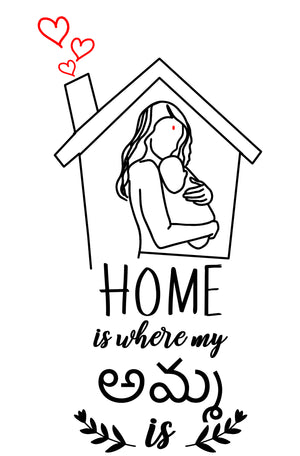 Mother's day Gift- Home Is Where My Amma Is Mug and Tote Bag