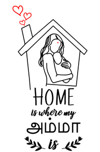 Mother's day Gift- Home Is Where My Amma Is Mug and Tote Bag